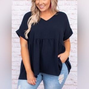 Women's Navy Blue Top